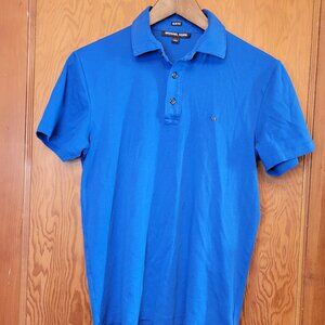 Michael Kors Slim Fit Polo — Classic Designer Style - Vibrant Blue - Small